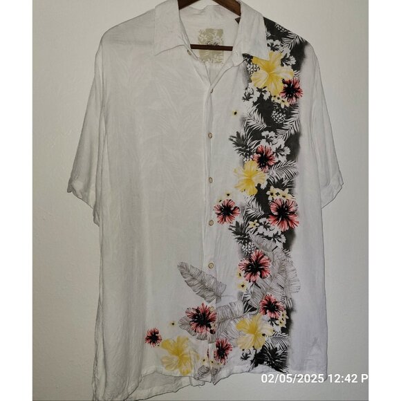 Tasso Elba Men’s Multicolor Island Shirt Button Up Short Sleeve XL - Picture 1 of 5
